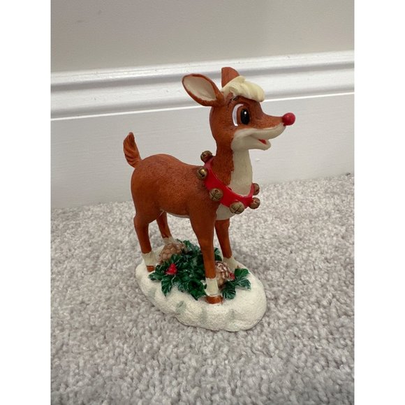 Rudolph The Red Nose Reindeer Figurine Christmas Holiday Home Decor - Picture 1 of 12